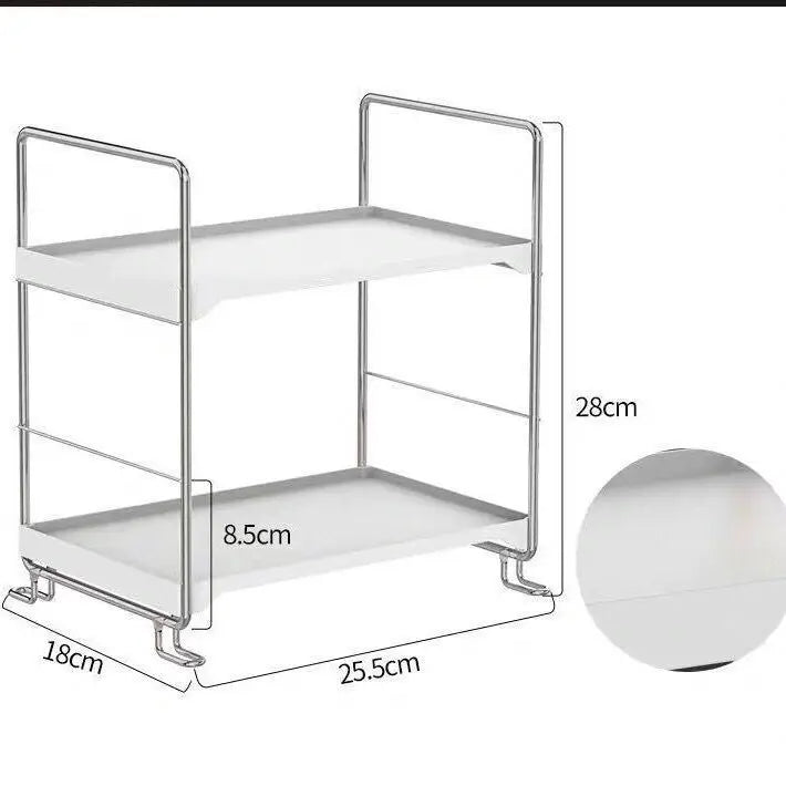 Desktop Organizer Rack Cosmetic And Skin Care Products Storage Shelf Iron Material Bedroom Living Room Kitchen Bathroom Use