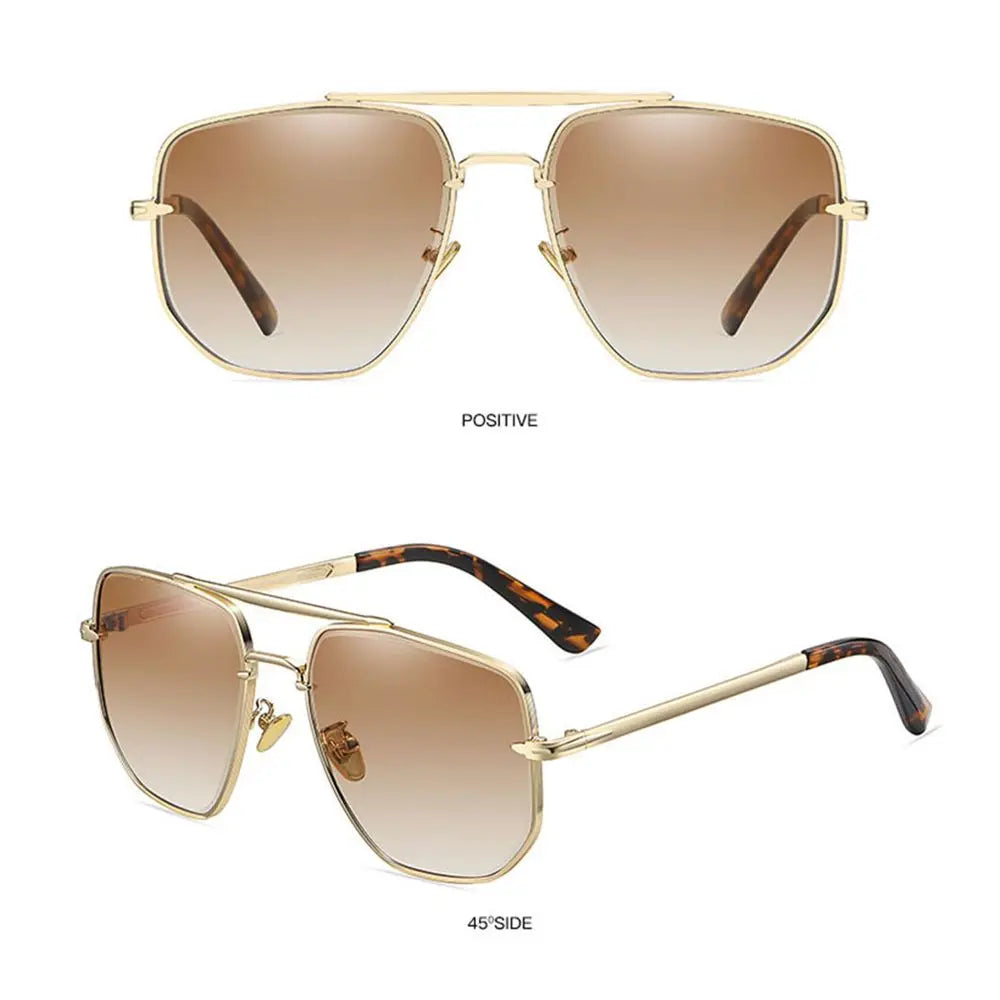 Retro Metal Frame Sun Glasses Driving Polygon Sunglasses Sun Glasses Polarized Sunglasses for Men Men's Shades