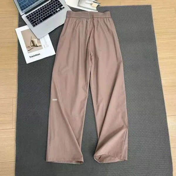 new Loose Casual Pants Women's Summer High Waist and Thin Yoga Pants Breathable Drape Straight Mouth Wide Leg Sweatpants