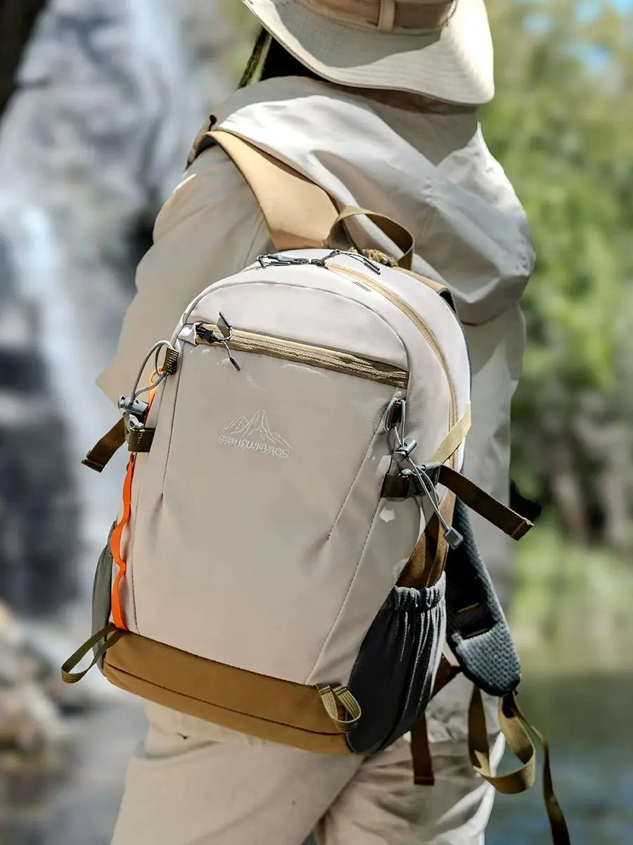 Outdoor Hiking Mountaineering Bag for Women, Lightweight Waterproof Ultra-Light Small Backpack 22 Liters Travel Climbing Lightweight Backpack for Junior High School Students and College Students