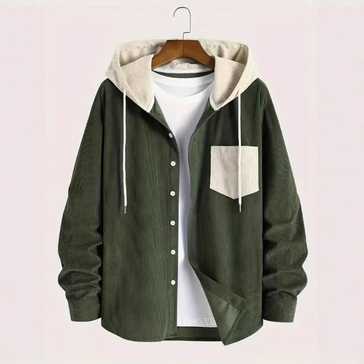 Men's Longsved Hooded Shirt Casual Loose Fit Cool Sensation Polyester Fiber Winter Season Women's Applicable  Shirt