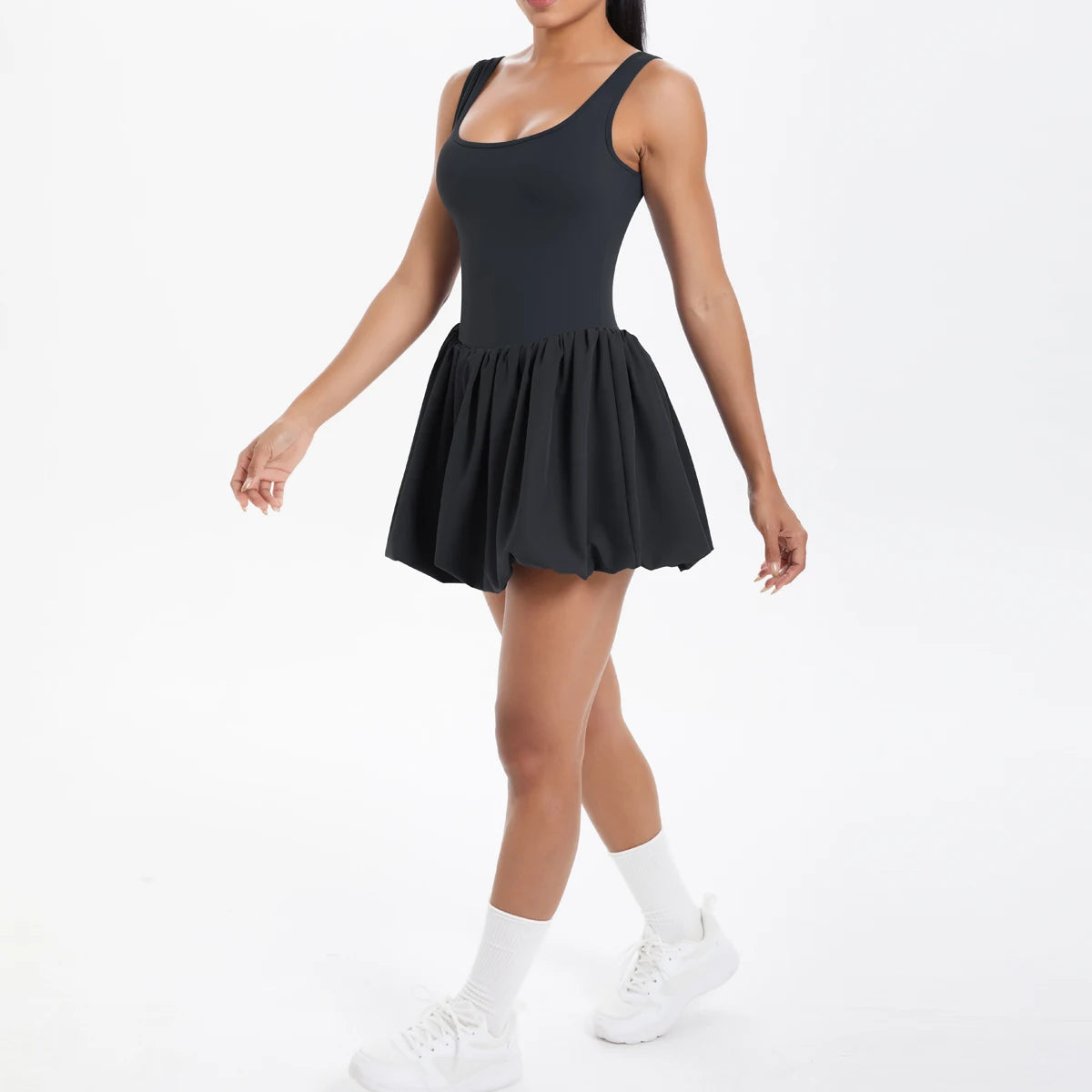 Athletic Yoga Fitness Dress Fitness High Stretch Slim Double Side Non-slip Women's Sports Dresses
