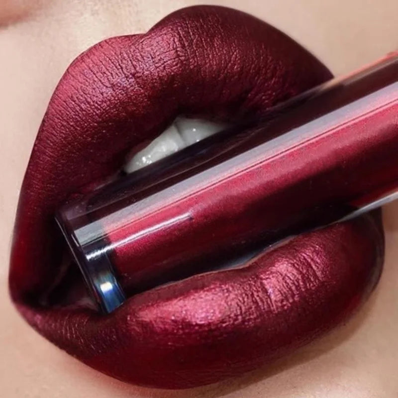 Matte Liquid Lipstick Waterproof Long Lasting 24 hour Non-Stick Cup Shimmer Glitter Lip Gloss Women Lip tint Makeup Cosmetics
