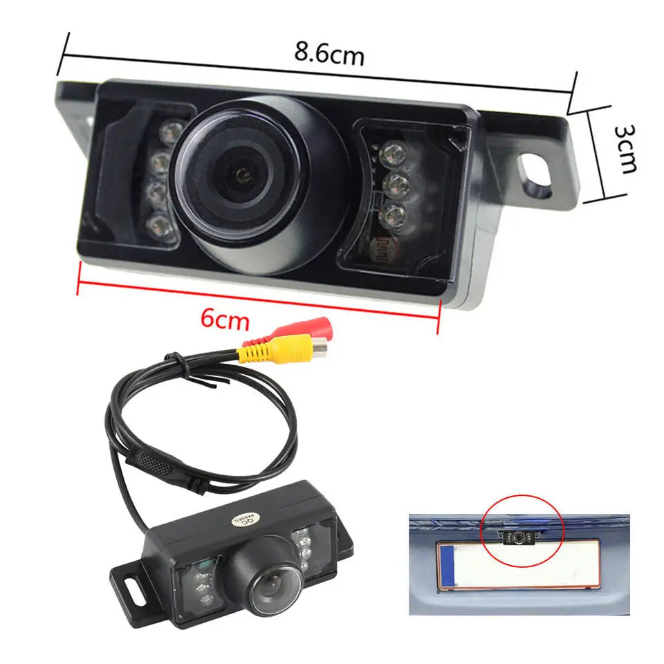RCA AV Car Rear View Reverse Backup Camera Waterproof IR Night Vision CMOS