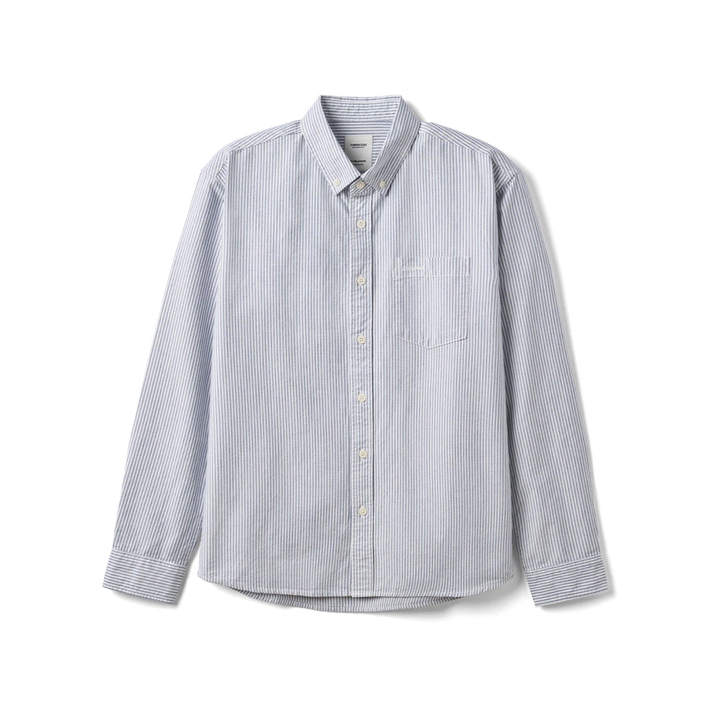 SIMWOOD 2026 Autumn New Oversize 200gsm 40S Cotton Oxford Fabric Shirts Men Classic Vertical Striped Smart Casual Shirts
