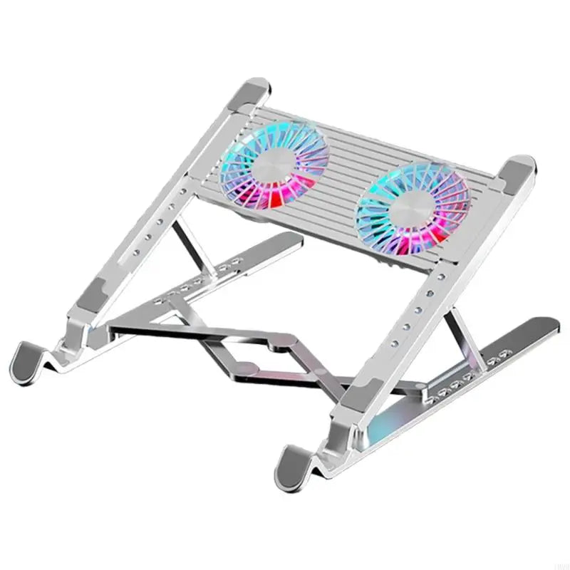 LED Laptop Cooling Pad Gaming Laptop Coolers Laptop Fan Cooling Stand with Quiet Cooling Fan Folding Bracket for Laptop