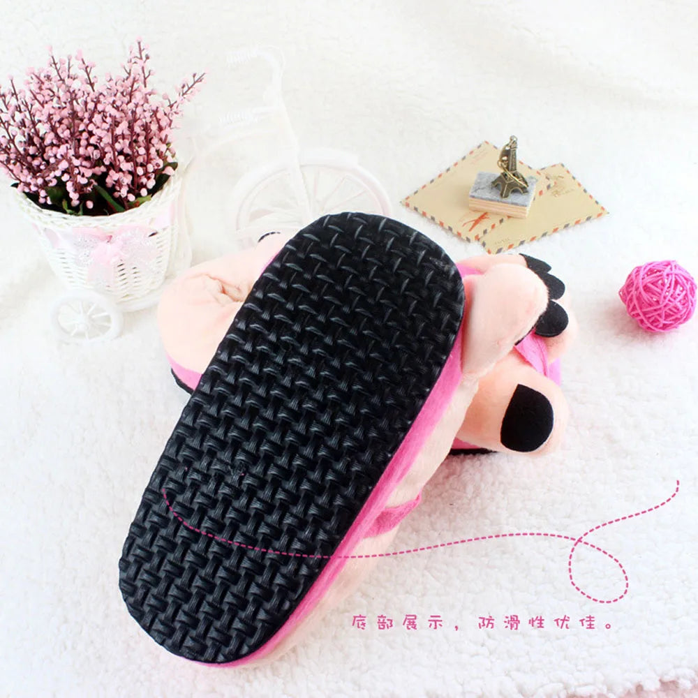 Winter Funny Slippers for Men Women Cute Home Shoes Big Foot Furry Slippers Unisex Indoor Boys Man Fuzzy Five Finger Slippers