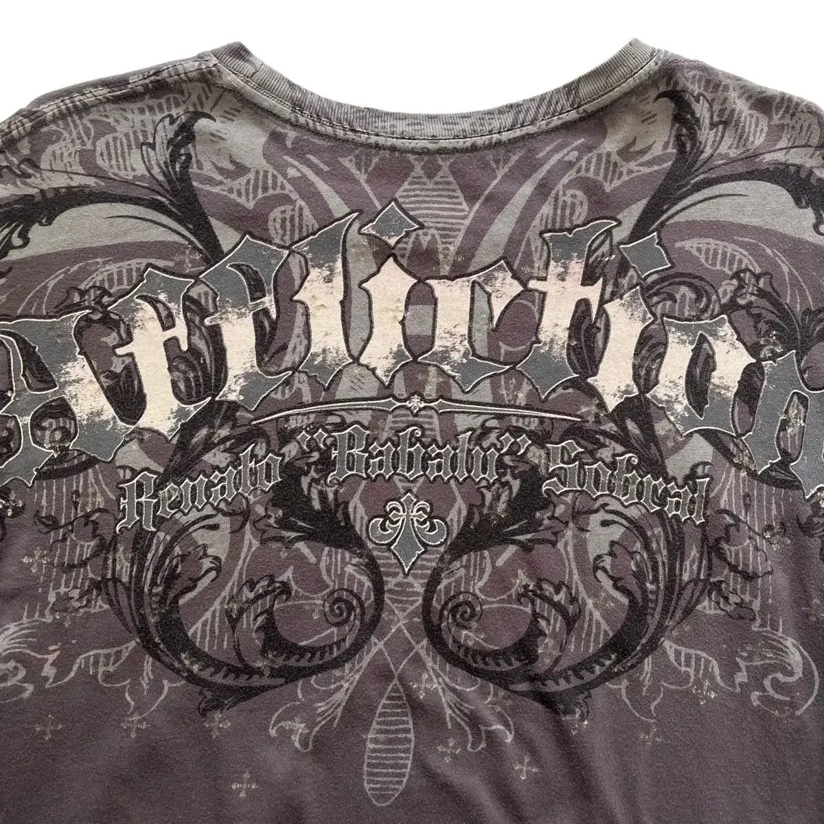 Affliction New Men Polo shirt Skull Graphic Harajuku Round Neck Oversized T Shirt Short Sleeve Tops Gothic Clothing Street Wear