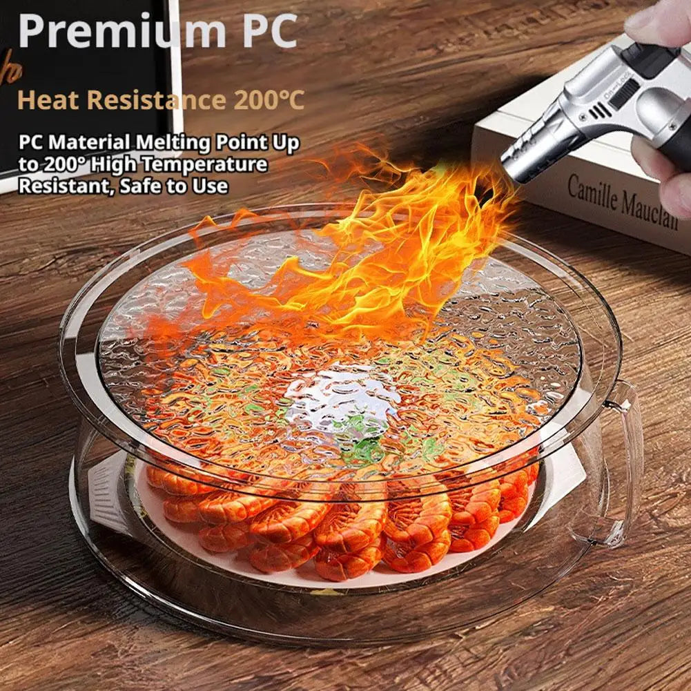 Microwave Oven Cover Heat Resistant 200°C Household Food Insulation Cover Multifunctional Stackable Vegetable And Fruit Platter