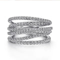 CAOSHI Gorgeous Stylish Wedding Party Rings with Multi-layer Zirconia Female Luxury Fashion Finger Accessories Delicate Jewelry