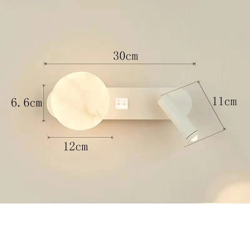 Nordic Modern Black and White Minimalist Wall Lamp Living Room Sofa Background Wall Decorative Lamp Light Luxury Bedroom Bedside
