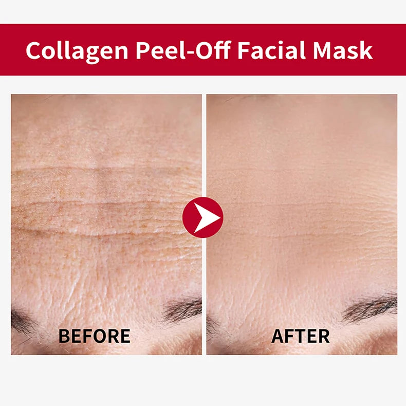 2pcs Collagen Facial Peel-Off Mask Hydrating Firming Moisturizing Mask For Elasticity Reduces Sagging Dullness Hydrating