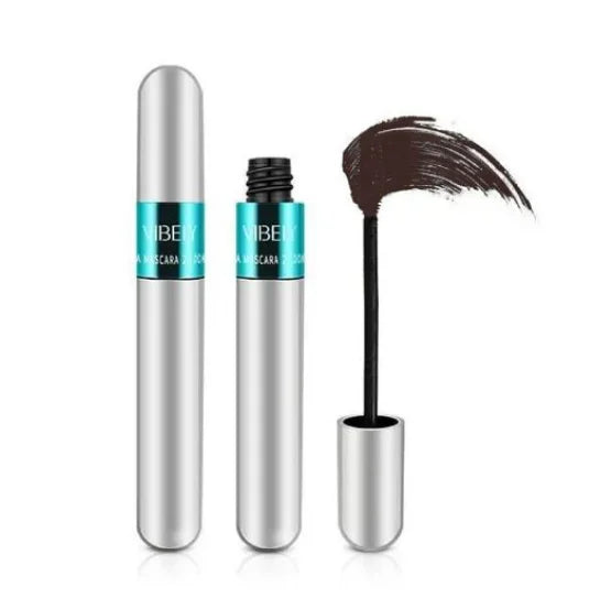 QIC 4D Silk Fiber Lash Mascara 2 in 1 Thrive Mascara Makeup Waterproof Lengthening Thickening Mascara VIBELY 4D