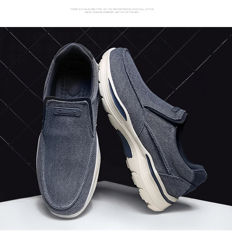Men's Casual Shoes Canvas Breathable Loafers Men 2025 New Male Comfortable Outdoor Walking Shoes Classic Loafers Men Sneakers