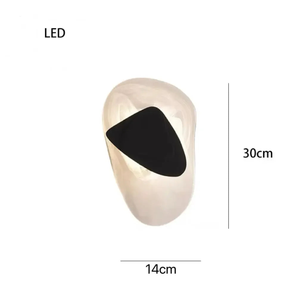 Nordic Modern Light Luxury Marble Wall Lamp Bedroom Background Led Lighting Decoration Creativity Mirror Aisle Sconce Indoor