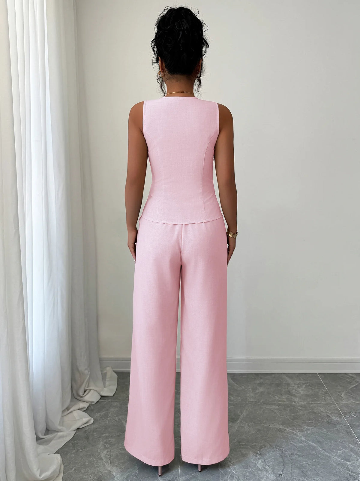 Women's 2026 Spring/summer Casual Chic Urban Hot Girl Color-block Sleeveless Blazer Set Wedding Dress Femme Clothes Lace Beach