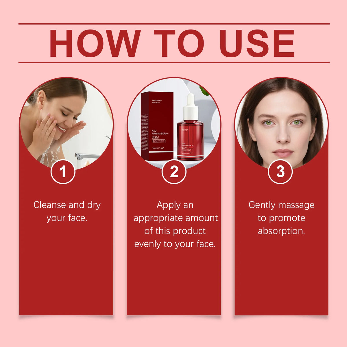 Moisturizing Firming Serum with Collagen Anti Fine Line Reduce Wrinkles Nourishing Skin Lightweight Boost Skin Elasticity Serum