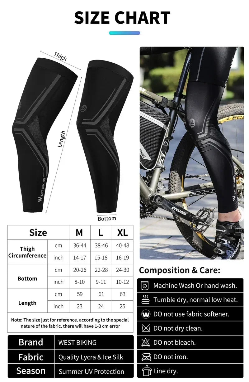 WEST BIKING Sports Compression Leg Sleeves Men Women MTB Winter Fleece Leg Warmers Men Women Cycling Running Basketball Leggings