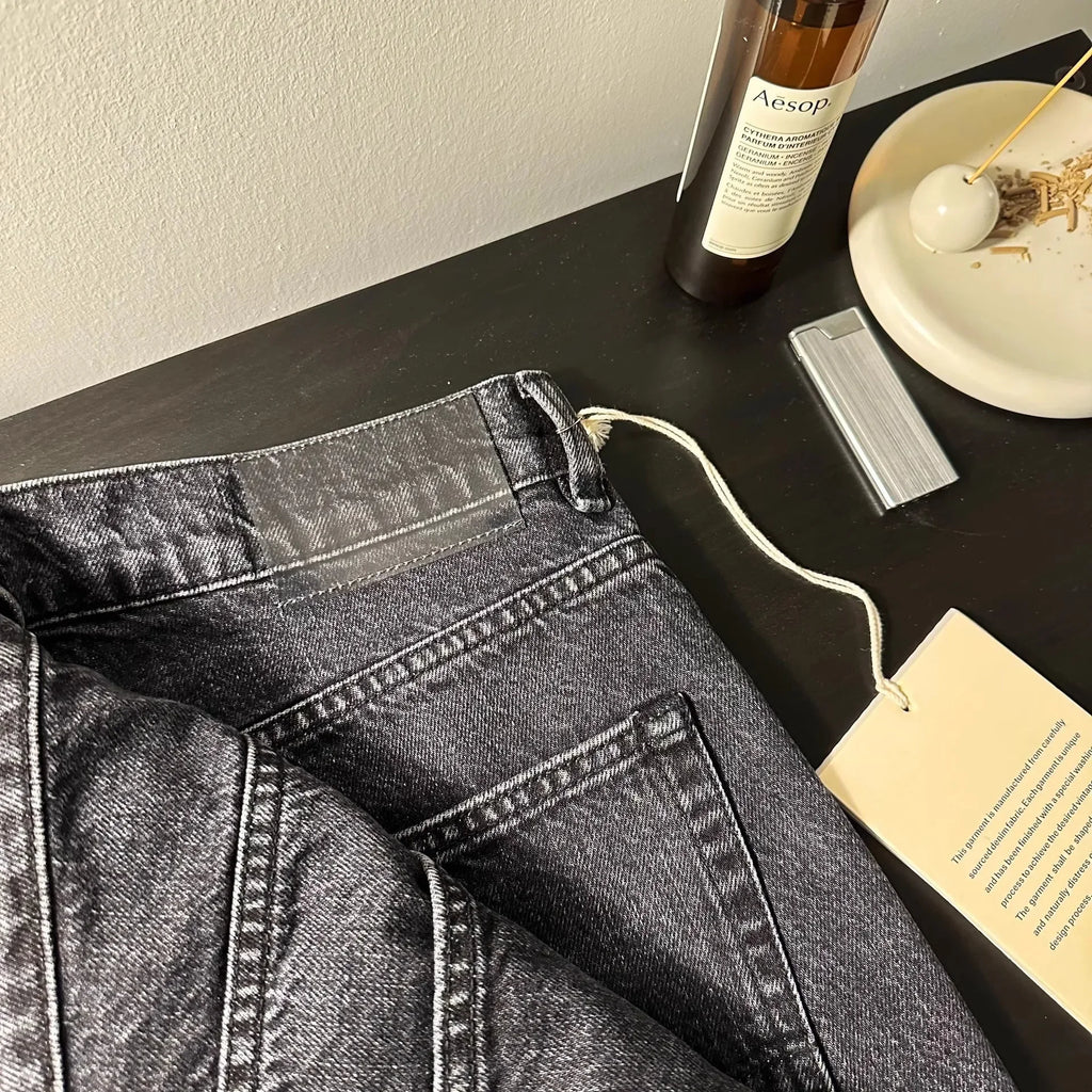 Our Legacy Washed Denim Jeans for Men Male Casual Loose Pants Mens Fashion Pants Men's Clothing Women's Clothes