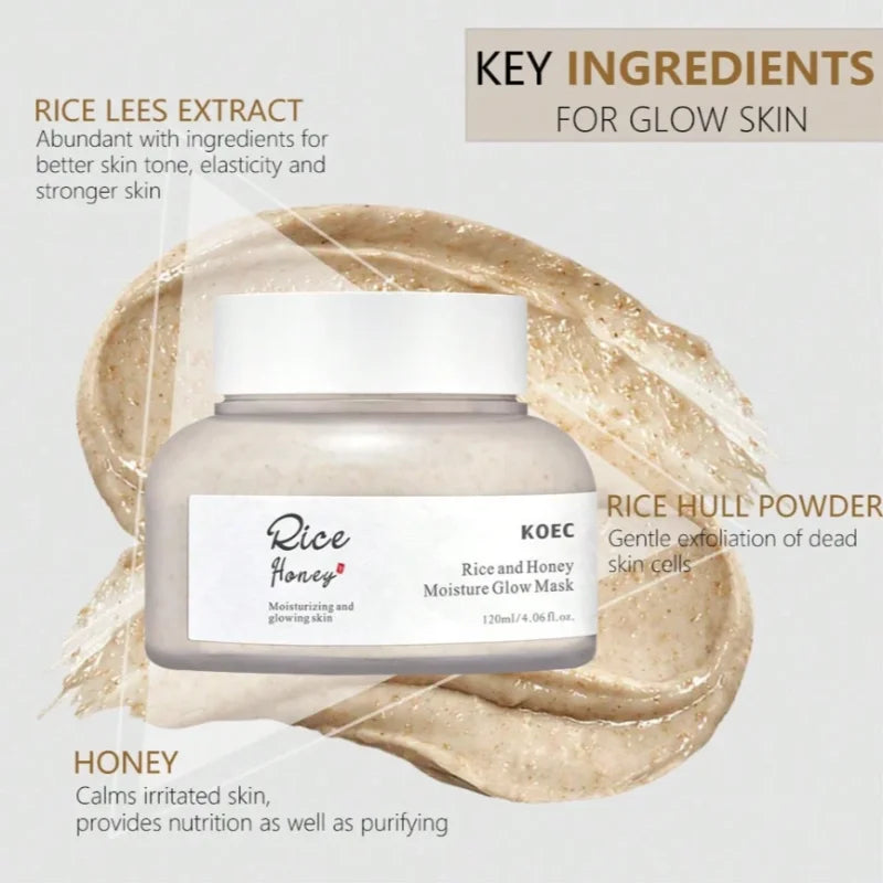Korean Brand Rice And Honey Skincare Set For Women Oil Control Lifts, Firms, Effective Lightening Skin Care Face Cream Essence