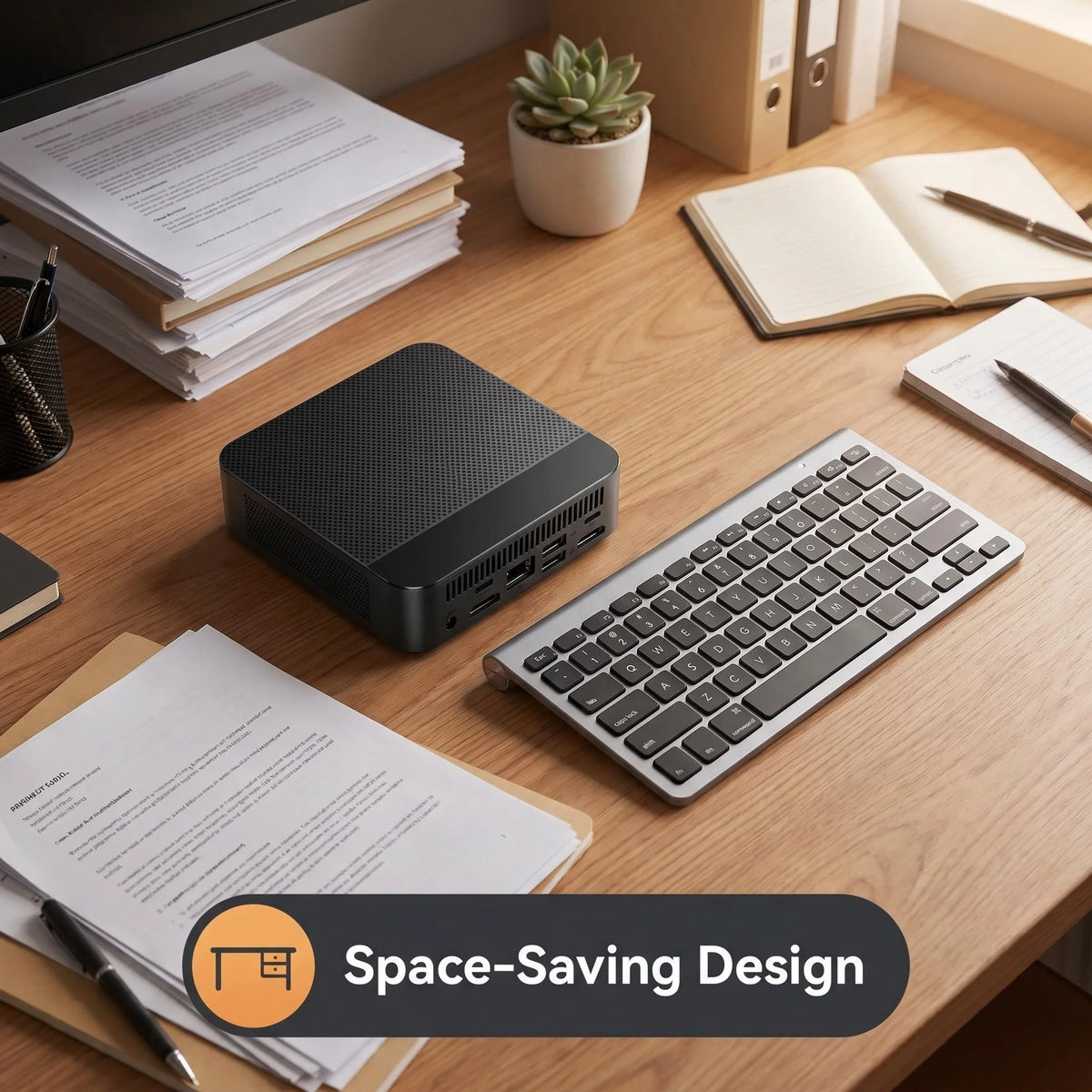 Mini PC Intel N150 16GB DDR4 512GB M.2 NVMe SSD Triple 4K Output WiFi6 Silent Cooling Office Home Desktop Pro Ultra Fast Max