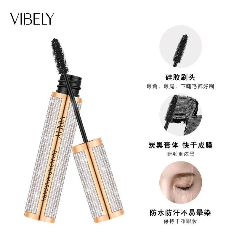 New 4D Silk Fiber Lash Mascara Waterproof VIBELY 3d Mascara For Eyelash Extension Black Thick Lengthening Eye Lashes Cosmetics