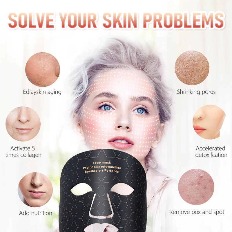 Mask Household Facial Mask Instrument Face Photon Rejuvenation Beauty Instrument Skin Lightening Spectrometer Beauty Tool