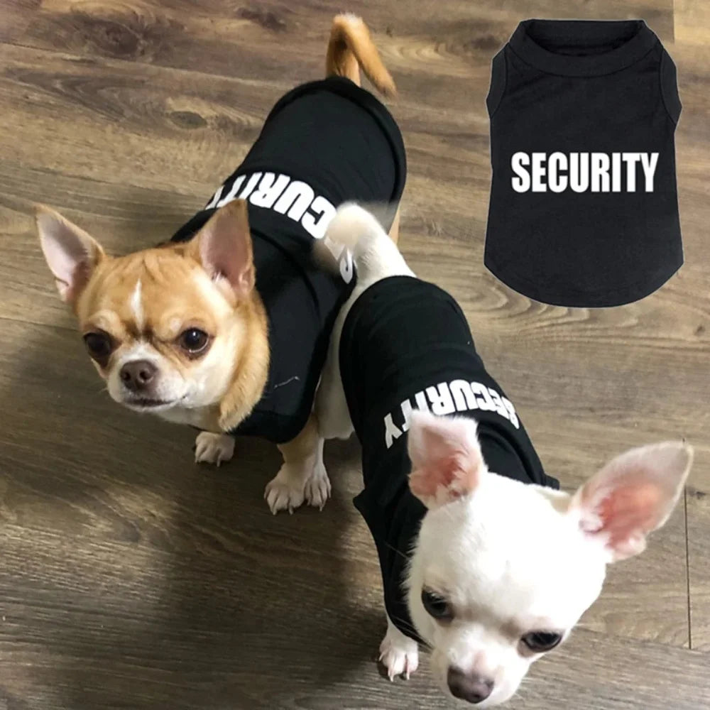 Dog and cat clothes breathable cute letter print thin cartoon pet sleeveless top