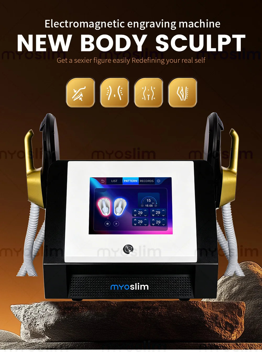 EMS Body Sculpt Machine MYOslim EMS Neo Rf Sculpting 6500W Fat Slimming Burning Muscle Stimulation Electromagnetic Therapy