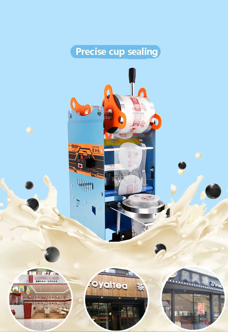 Full Automatic Cup sealer Cup Sealing machine Bubble tea machine for 9.5CM Paper Milk tea/Coffee cup Boba Tea