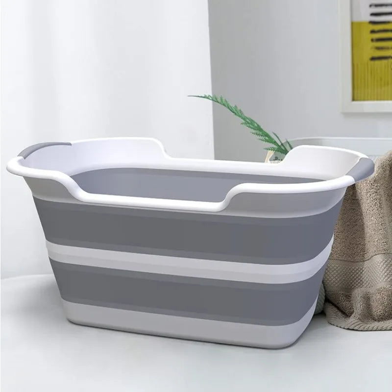 Foldable Pet Bathtub with Drain Plug, Foldable Bathtub for Dogs and Cats, Portable and Space Saving Design