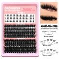 GROINNEYA Lashes Clusters Volume Lash Clusters with Spikes Lash Extension Kit Bottom Lashes Wispy Eyelashes DIY Lash Extension