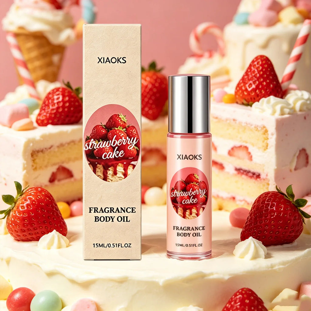 10ml Strawberry Cake Scented Perfume Spray for Women - Elegant Women's Perfume with Rose Scent, Roll-On Fragrance, Gourmet Oriental Notes, Featuring Strawberry, Coconut, Candy, Vanilla, Caramel, and Cream Scents, Long-Lasting
