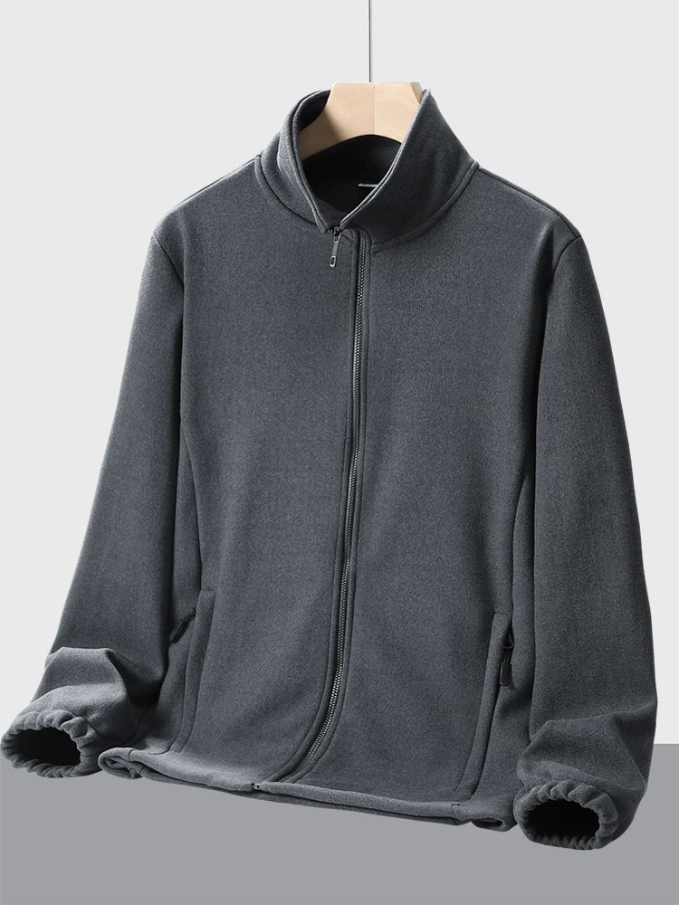 Spring Autumn Mens Fleece Jacket Brand New Stand Collar Softshell Outwear Thermal Warm Coat Male Plus Big Size 6xl 7xl 8xl 9xl