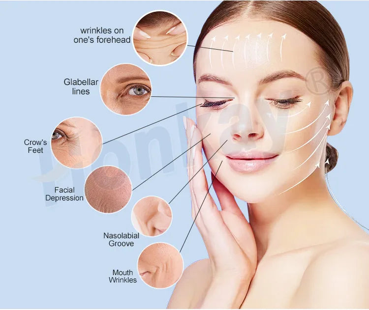 NEW Ems RF Facial Electrostimulation Face Lifting Machine 6 Handles Sculpt Face Pads Massager Device Anti Aging Wrinkles Removal