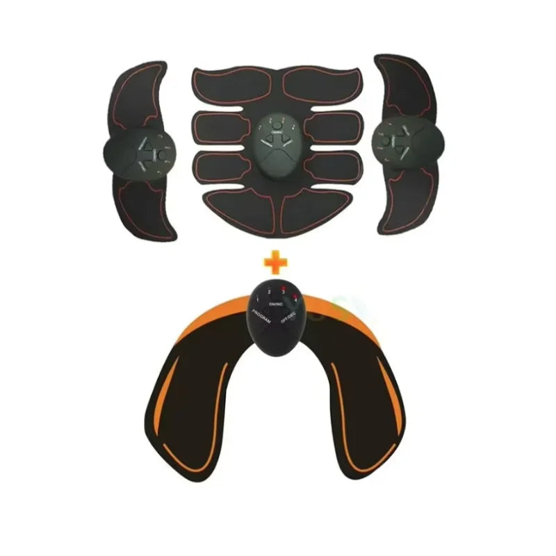 Portable Rechargeable EMS Muscle Stimulator Smart Electric Fitness Abdominal Training Stickers Body Shaping Slimming Massager
