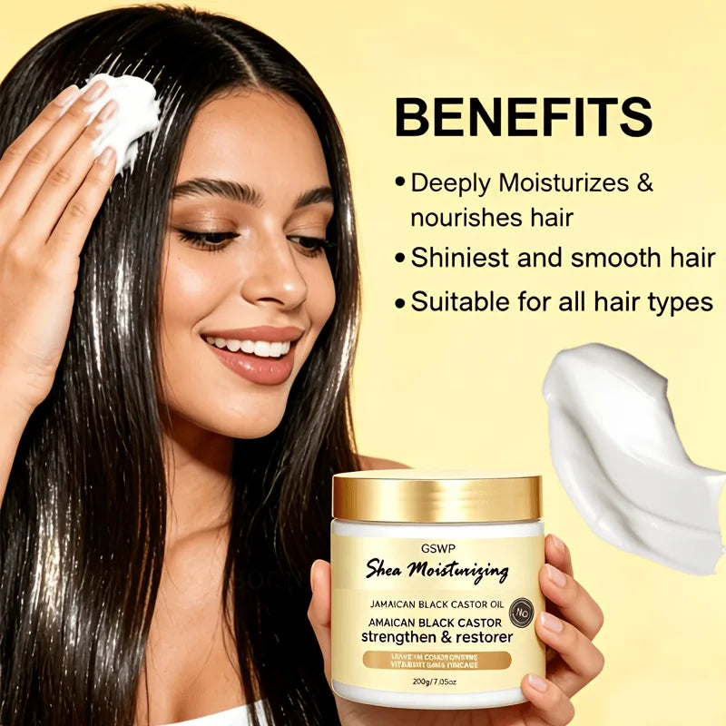 GSWP Shea Butter Moisturizing Leave-In Conditioner,strengthen hair, reduce dryness split ends, and provide deep hydration.200g