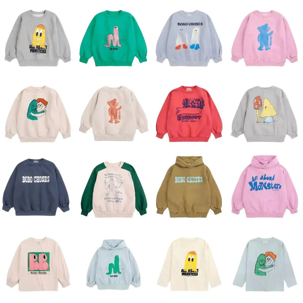 Children's Autumn Winter Cartoon Hoodie Set Cute Kids Clothing 2026 Fashionable And Warm Outfit for Boys And Girls