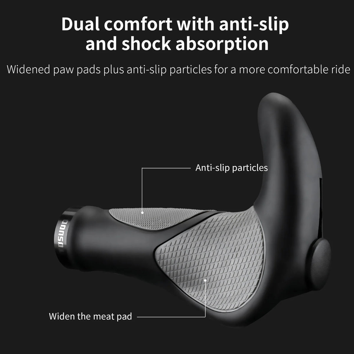 TOSUOD Bicycle Handlebar Grips Ergonomic Design Bionic Gecko Palm Texture Non-Slip Shock-Absorbing Bike Handlebar Grips Cycling Accessories