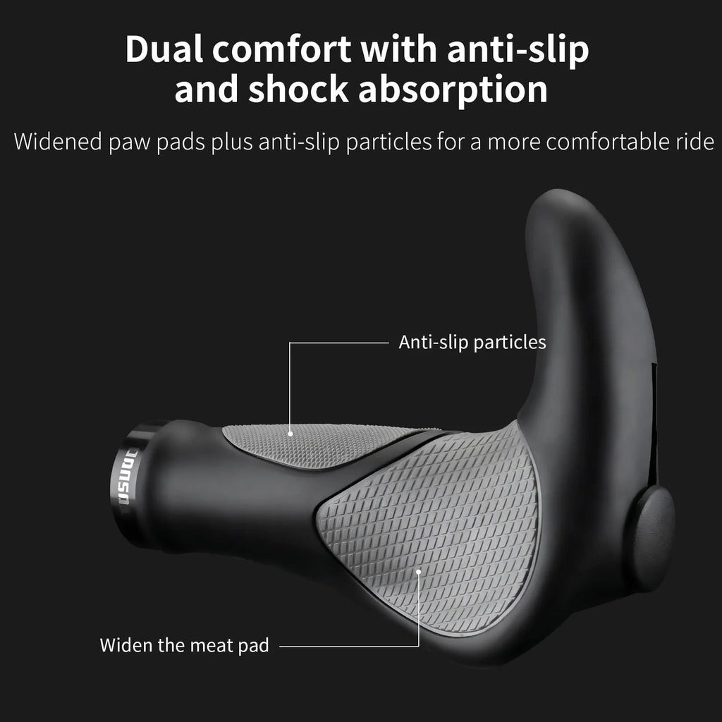 TOSUOD Bicycle Handlebar Grips Ergonomic Design Bionic Gecko Palm Texture Non-Slip Shock-Absorbing Bike Handlebar Grips Cycling Accessories