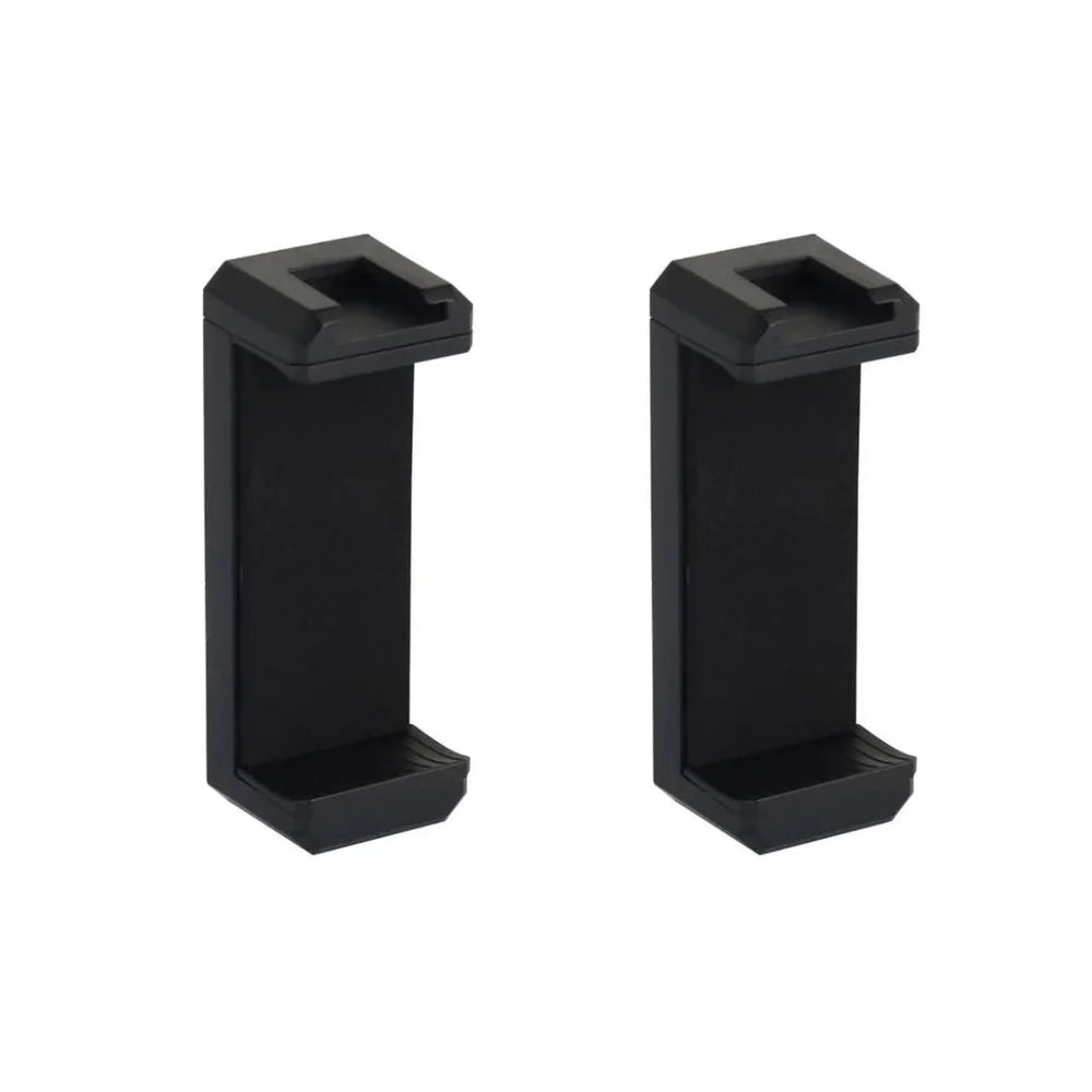 Universal Phone Tripod Mount Clip with Cold Shoe, 1/4" Screw Plastic Smartphone Holder for Tripod Selfie Stick Live Streaming
