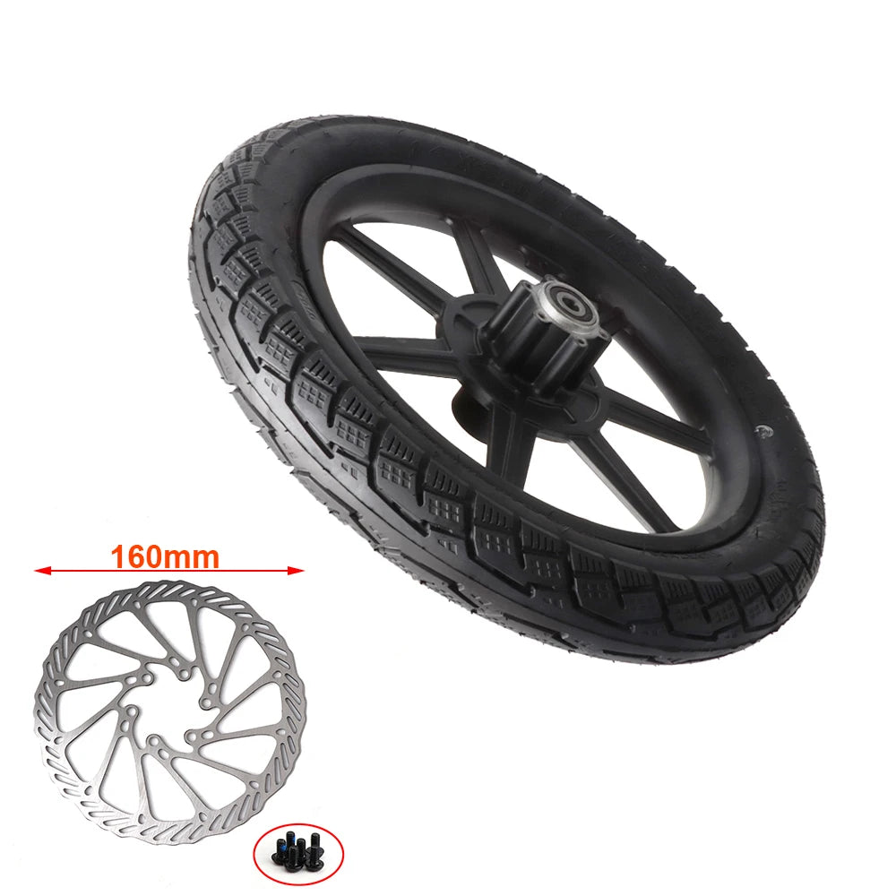 Electric Scooter 14 inch Front Wheel 14x2.125/54-254 Tire Inner Tube with Brake Disc For E-bike Folding Bicycles Tricycle Bike