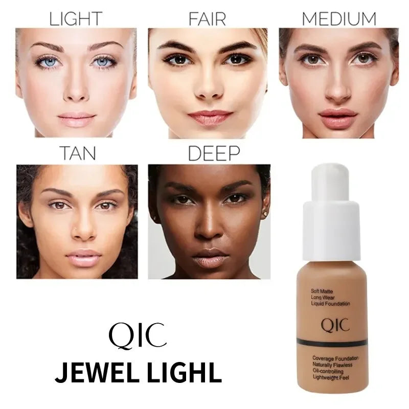 5 Colors Liquid Foundation Concealer Naturally Face Foundation Flawless Matte Oil-Control Waterproof Long Lasting 60g Optional