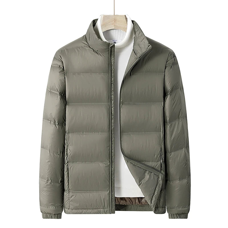 Men Winter Stand Collar Down Jacket Warm Windproof Coat Men Casual Lightweight Puffer Jacket Waterproof High Quality jacket Male