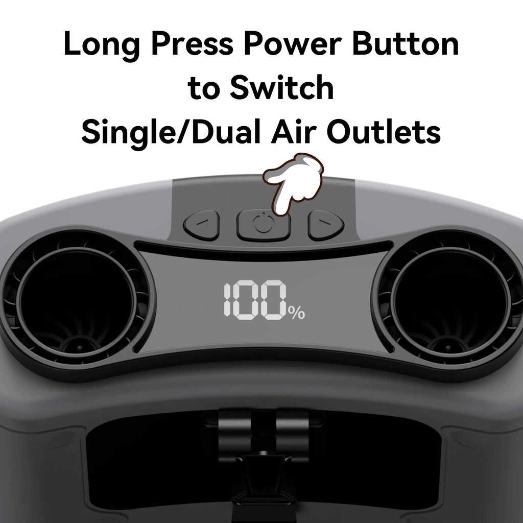 Socool 20000mAh Portable Waist Fan Dual Air Outlet 10 Gear Speeds Outdoor Personal Hanging Neck & Belt Clip Fan with Power Bank