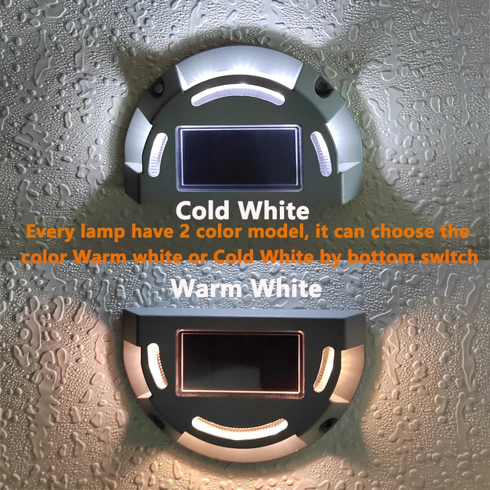 LED Solar Light Outdoor Waterproof Garden Deck Stair Light Solar Stud Driveway Pathway Step Ground Dock Lawn Landscape Lighting
