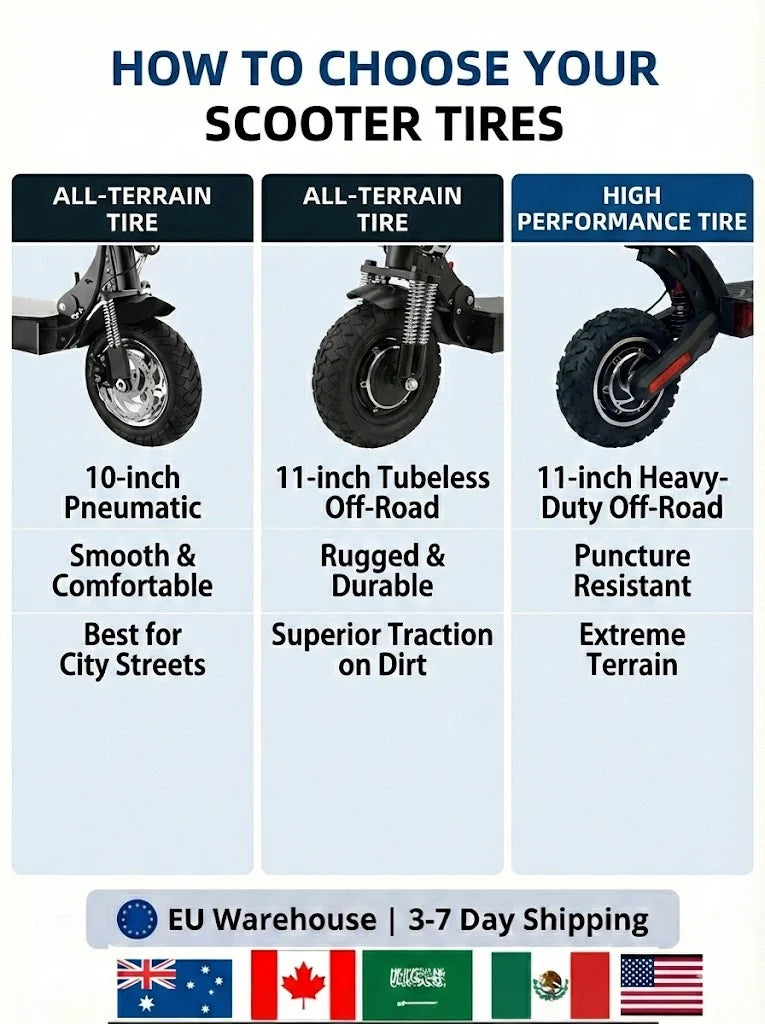 Electric Scooter Adult Dual/Single Motor Up to 5600W 48V-60V Long Range Battery All-Terrain/ OffroaTires 10INCH Tire