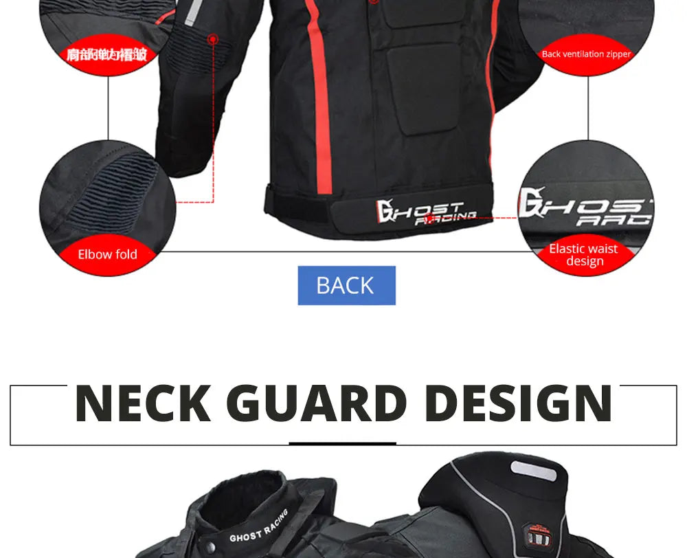Motocross Jacket Cold-proof Waterproof Motorcycle Jacket Men Chaqueta Moto Protective Gear Motorbike Riding Jacket fit 4 Seasons