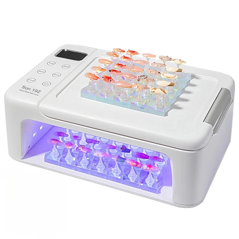 UV LED Lamp for Press On Quick-drying Nail Dryer With Hand Pillow Wear Nail Drying Lamp Foldable for Curing All Gel Nail Polish