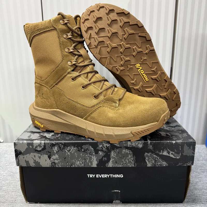 Original Brand Comfortable High Top Mountaineering Boots Designer Zipper Outdoor Hiking Shoe Autumn/Winter Trekking Sneakers